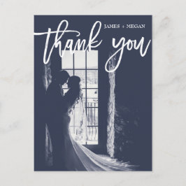 Postal Boda fotográfico de guiones divertidos Gracias