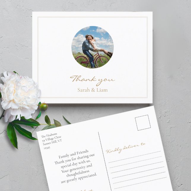 Postal Boda fotográfico de la pareja blanca de moda graci (Subido por el creador)