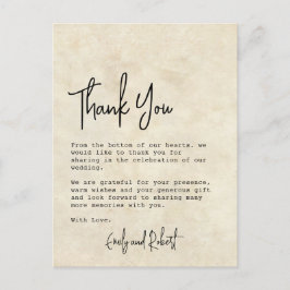 Postal Boda fotográfico elegante de tipografía presupuest