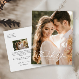 Postal Boda fotográfico Minimalista moderno y sencillo gr