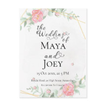 Boda geométrico Rosa romántico