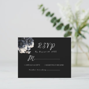 Postal Boda gótico oscuro de Halloween negro RSVP