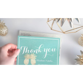 Postal Boda Gracias A Rosas Verde azulados De Pareja De P