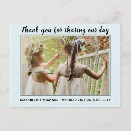 Postal Boda Gracias Cartas con foto digital virtual