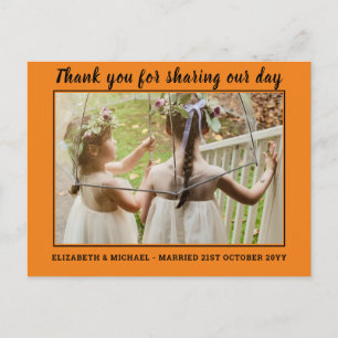 Postal Boda Gracias Cartas con foto digital virtual