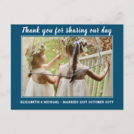 Postal Boda Gracias Cartas con foto digital virtual
