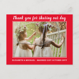 Postal Boda Gracias Cartas con foto digital virtual