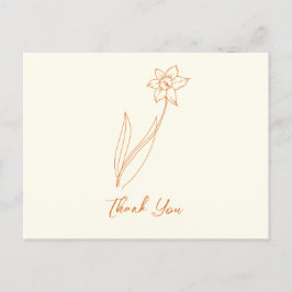 Postal Boda Gracias Daffodil