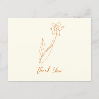 Postal Boda Gracias Daffodil