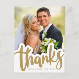 Postal Boda Gracias | Diseño manuscrito a través de la fo