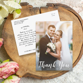 Postal Boda Gracias Fun Fun Fun Casual Moderno