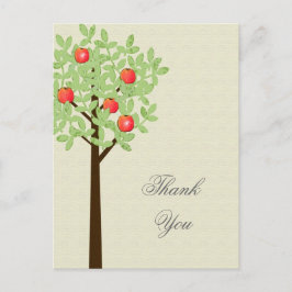 Postal Boda gracias postal. Primavera y verano.