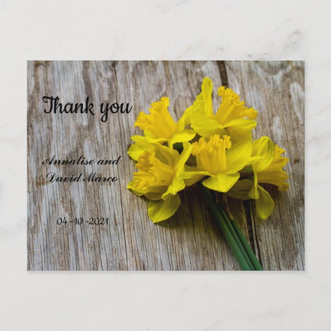 Postal Boda Gracias Postcard (Anverso)