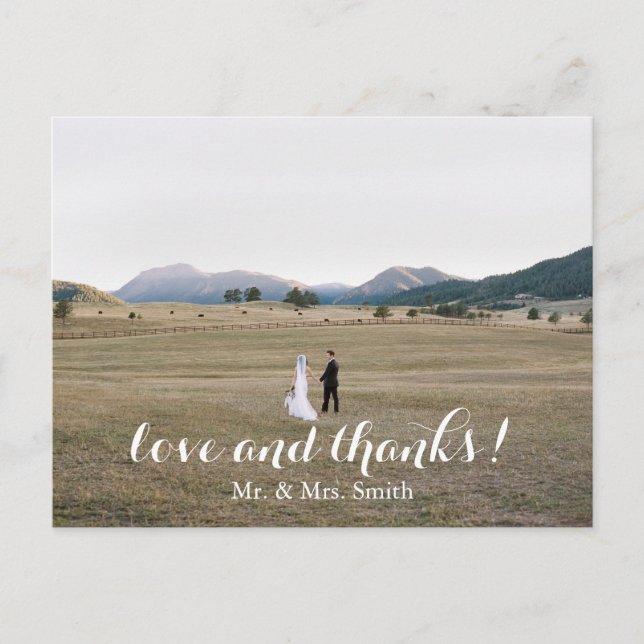 Postal Boda Gracias Postcard (Anverso)