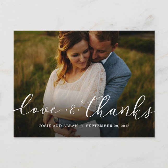 Postal Boda Gracias Postcard (Anverso)