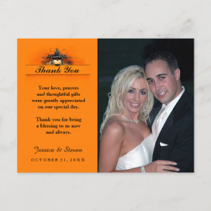Postal Boda Gracias Postcard - Halloween Love
