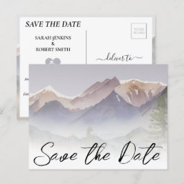 Postal Boda Gray Colorado Mountain Save The Date