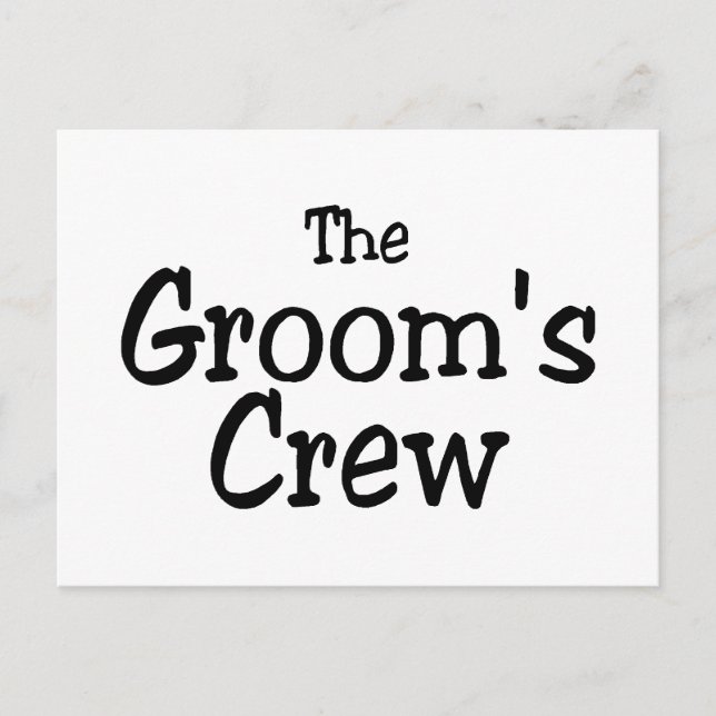 Postal Boda Grooms Crew (Anverso)