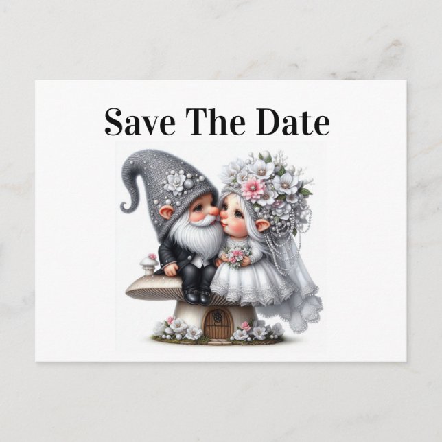 Postal Boda Guardar La Fecha (Anverso)