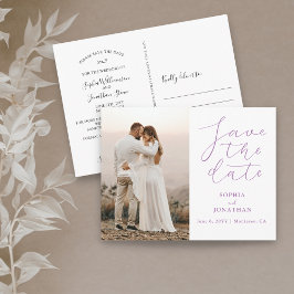 Postal Boda Guardar la Moda de fotos de fecha Guión elega