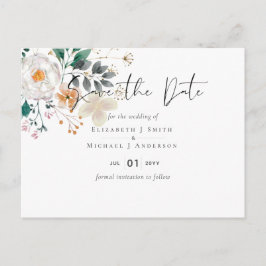 Postal Boda Jardín de flores silvestres de primavera del