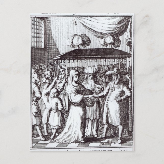 Postal Boda judío (Anverso)