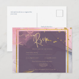 Postal Boda LeahG® Lavender INK Mauve Purple Gold