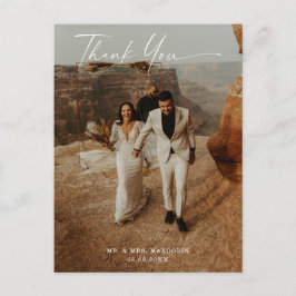 Postal Boda manuscrito 2-Foto Gracias