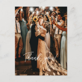 Postal Boda manuscrito Gracias 1 Foto