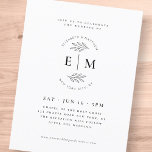 Postal Boda Minimalista elegante Moda simple<br><div class="desc">Compuesto por tipografía sans serif y serif. Todo contra un fondo de blanco puro. Estos elementos son modernos,  sencillos y de moda. Este es el diseño exclusivo de la revista White Paper Birch Co. para Zazzle. Disponible aquí: http://www.zazzle.com/store/whitepaperbirch</div>