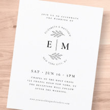 Boda Minimalista elegante Moda simple
