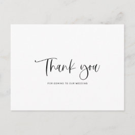 Postal Boda minimalista Gracias Postcard