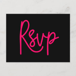Postal Boda moderna de caligrafía RSVP