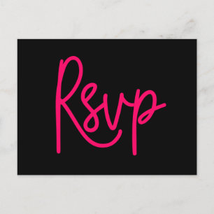 Postal Boda moderna de caligrafía RSVP