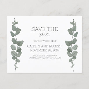 Postal Boda moderna y verde