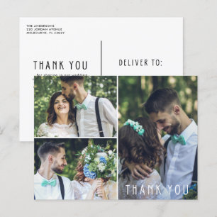 Postal Boda moderno Gracias Tres Foto