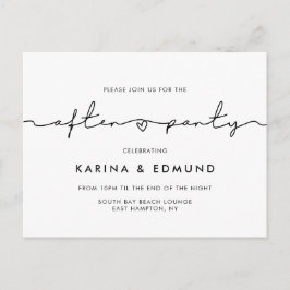Postal boda moderno minimalista tras fiesta