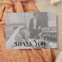 Postal Boda moderno y moda Gracias Postcard