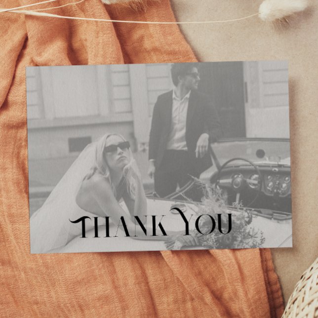 Postal Boda moderno y moda Gracias Postcard (Subido por el creador)