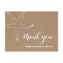 Boda Náutica Estrella de Mar de Papel Kraft Rústic