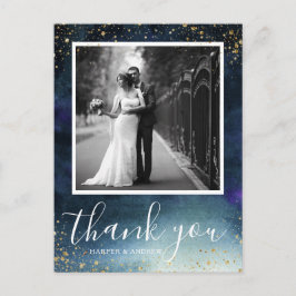 Postal Boda Navy Gold. Gracias.