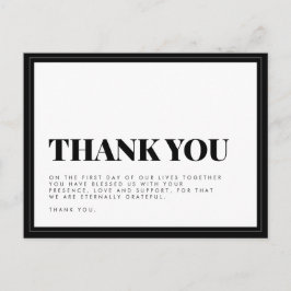 Postal Boda negrita de tipografía blanca