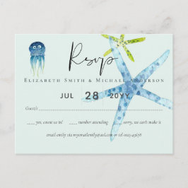 Postal BODA Oceánico de la Playa de Sealife