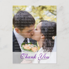 Postal Boda Orquídea Púrpura Gracias Postcard