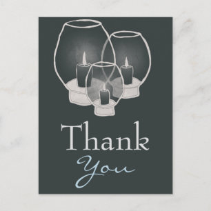 Postal Boda Por velas, gracias
