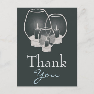 Postal Boda Por velas, gracias