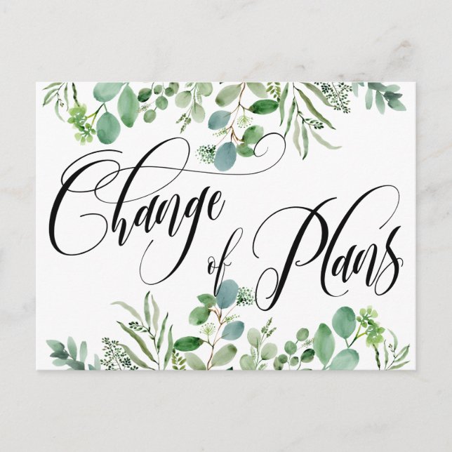 Postal Boda pospuesto de Eucalyptus (Anverso)