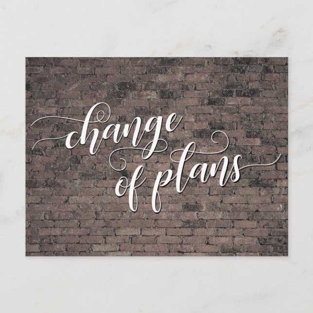 Postal Boda pospuesto en cambio de planes en ladrillos ma (Anverso)