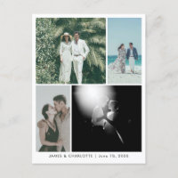 Boda Postcard Guestbook Personalizado 4 plantilla 