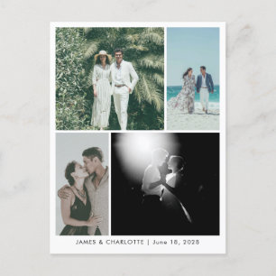 Postal Boda Postcard Guestbook Personalizado 4 plantilla 